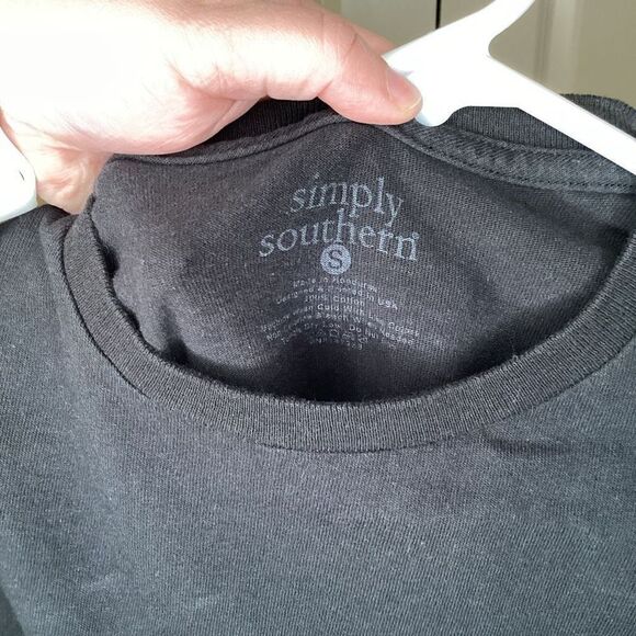 Ladies Simply Southern Jolly Enough" holiday tee shirt dog small Black - Picture 3 of 3